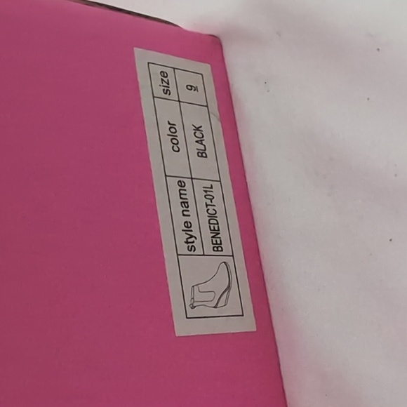 Jessica Carlyle Benedict Black Wedge Heel Chelsea Bootie Size 9 New with Tag - Picture 2 of 6